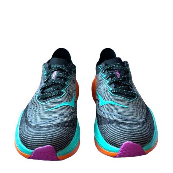 Hoka One One Women’s Size 8.5 D Wide Mach X 2 Black Electric Aqua 1162410 BCQ - Picture 6 of 10